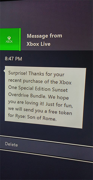 Ryse: Son of Rome gratis con bundle Xbox ONE Sunset Overdrive
